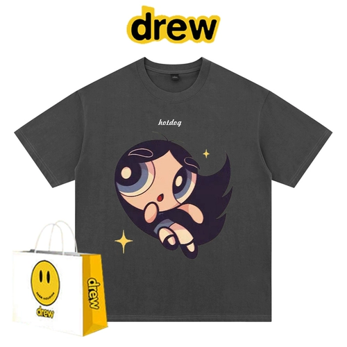 Мультяшная футболка с коротким рукавом для отдыха, парная одежда для влюбленных, оверсайз