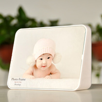 Piggy bank paint milky white Photo Table 7 inch custom-made childrens photo development Wedding Gift Piggy Bank