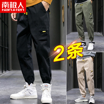 Overalls mens sports 2020 new fashion brand drawstring Korean version of the trend of wild loose casual trousers D