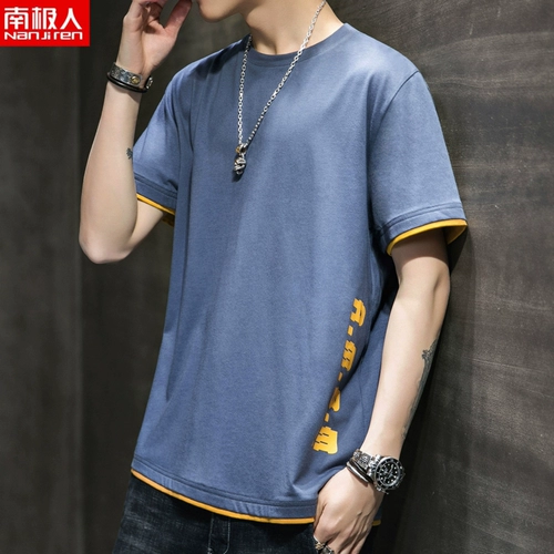 南极人 Tide, летняя трендовая футболка с коротким рукавом, подходит для подростков, короткий рукав