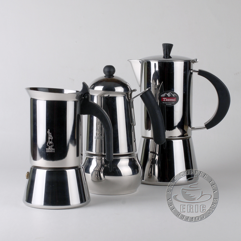 Original Genuine Stainless Steel Moka Pot in Stock, Tiamo Bileti Camping Coffee Pot, Old Box