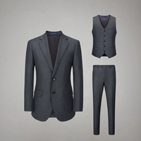 Серый три -набор зажиганий [вверху+брюки+жилет]