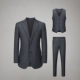 Комплект, штаны, жилет, 3 предмета, облегающий крой