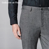 Штаны для отдыха, шерстяной костюм, свободный прямой крой