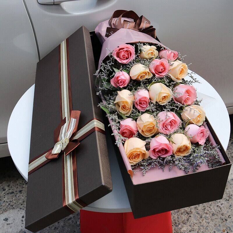 Red rose gift box Fujian Longyan Changtine Upper Hangzhou Liancheng Wuping Yongding County Zhangping City Tongcheng Fresh flower shop Express