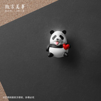 Cartoon cute panda holding love pin felt cork board Press nail nail magnet magnetic magnet magnet iron stone decoration