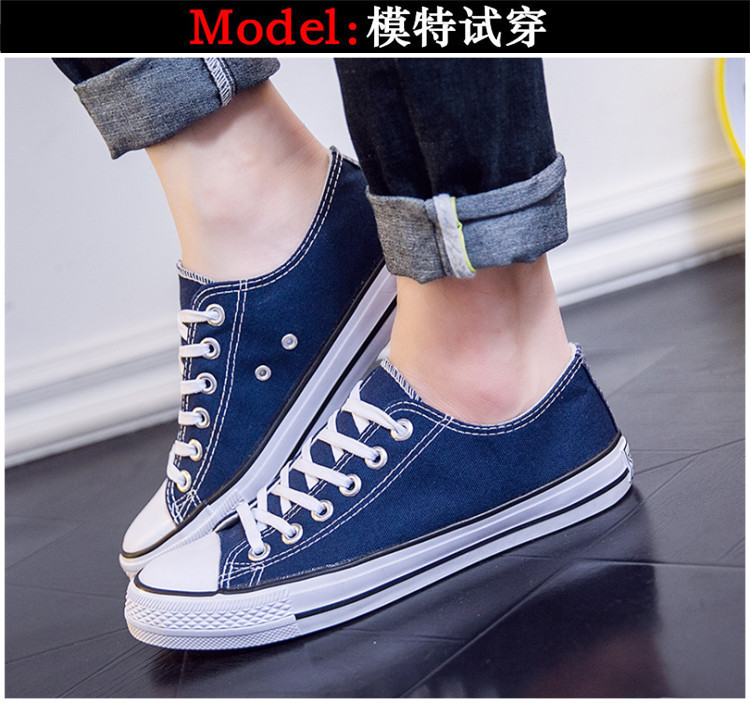 Giày vải nam mùa hè giày duy nhất thấp để giúp cổ điển người đàn ông giản dị của giày đen và trắng vài giày giày sinh viên giày thể thao giày cổ thấp nam
