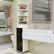  Bathroom cabinet Toilet combination side cabinet pumping paper side cabinet corner cabinet European-style simple floor storage storage with door sink