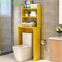 Toilet rack Multi-layer bathroom floor-to-ceiling punch-free wall storage toilet above storage function wooden rack