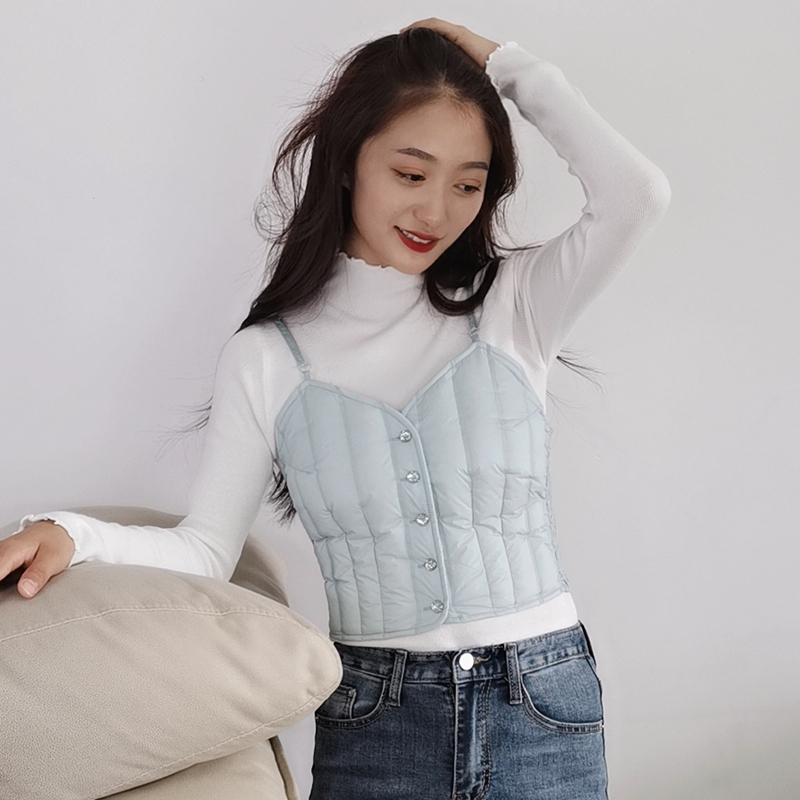 2025 Autumn/Winter Lightweight down Vest for Women, Short Style, Slim Fit, Warm and Close-Fitting Inner Layer Vest