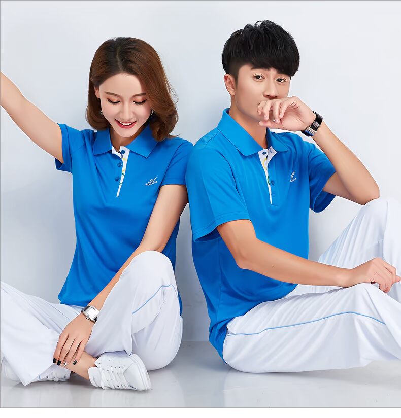 Áo thể thao POLO nam mùa hè mỏng khô thoáng khí quần áo thi đấu Jiamusi vuông nhảy nhóm quần áo áo sơ mi ngắn tay nữ áo polo đẹp