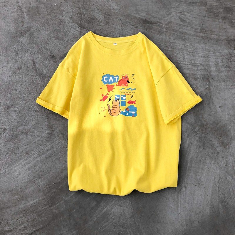 Ngắn tay T-shirt gió Hồng Kông nửa tay rắn tay áo ngắn tay áo thun áo thun trắng lỏng áo đơn giản nam T-shirt của nam giới