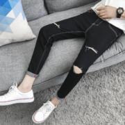 Panpants 9 điểm xu hướng helicane ăn xin sniphams chân nhỏ thường ngồi phiên bản Hàn Quốc của sinh viên nam lỗ đen