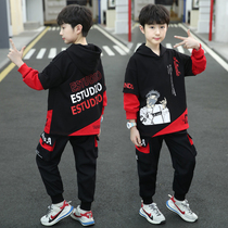 South Korean boys autumn suit 2021 new model of the big boy Yang handsome sports suit for two childrens clothes