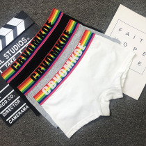 New products homemade Les hands T tide cotton rainbow wide side neutral breathable quartet triangle lady sports underwear