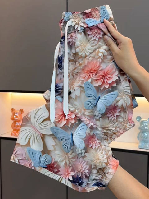 Ice silk quick-drying harem pants for women in summer thin loose large size fat mm casual nine-point shaking cool sports pants