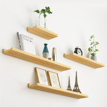 Wall Shelf Bearing Gravity Strong Cell Phone Exempt From Punching Wall Hung Containing Layer Shelf Wine Cabinet Solid Wood Children Room No Punch