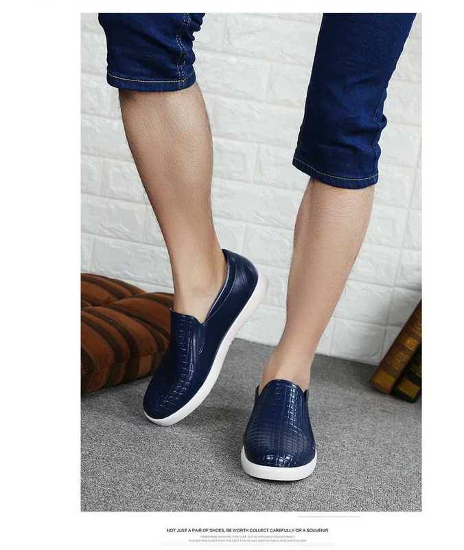 Giày đi mưa Hàn Quốc thời trang nữ trưởng thành nông miệng thấp giúp đôi ống ngắn trượt nước giày nhà bếp làm việc giày cao su giày nữ