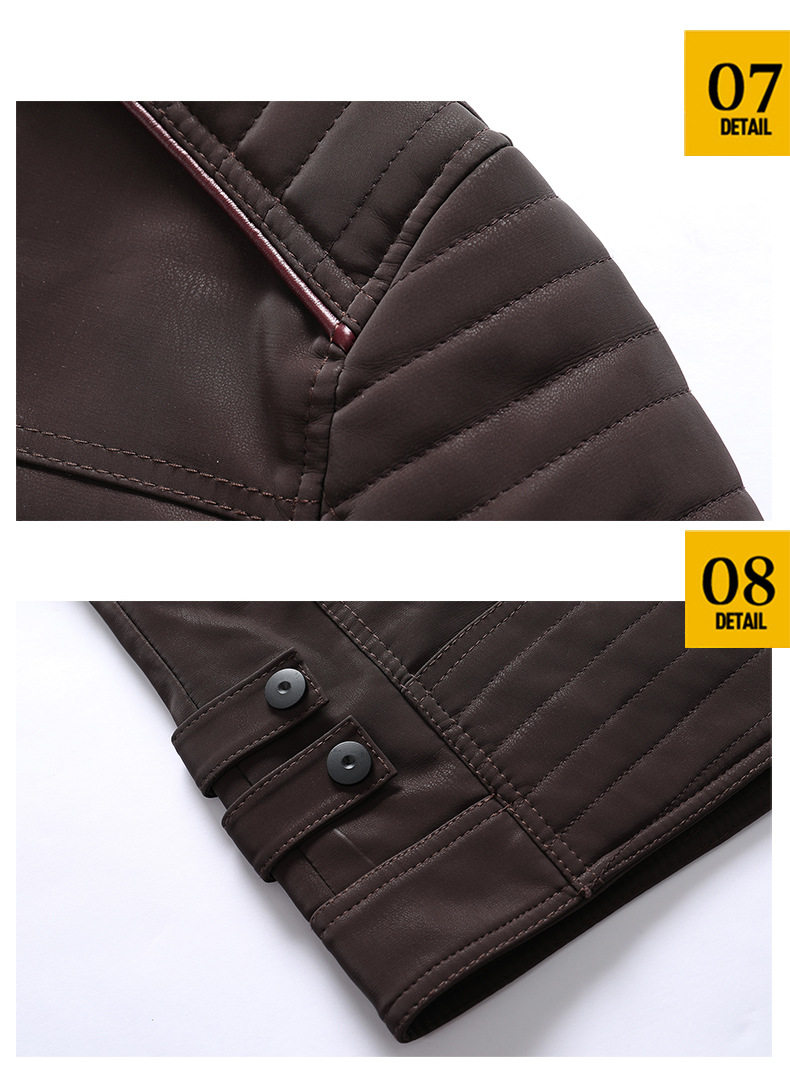 Мужской куртка череп вышивка матовая кожа сушилка для белья Автомобильная курткаМужская мотоциклетная кожаная куртка 