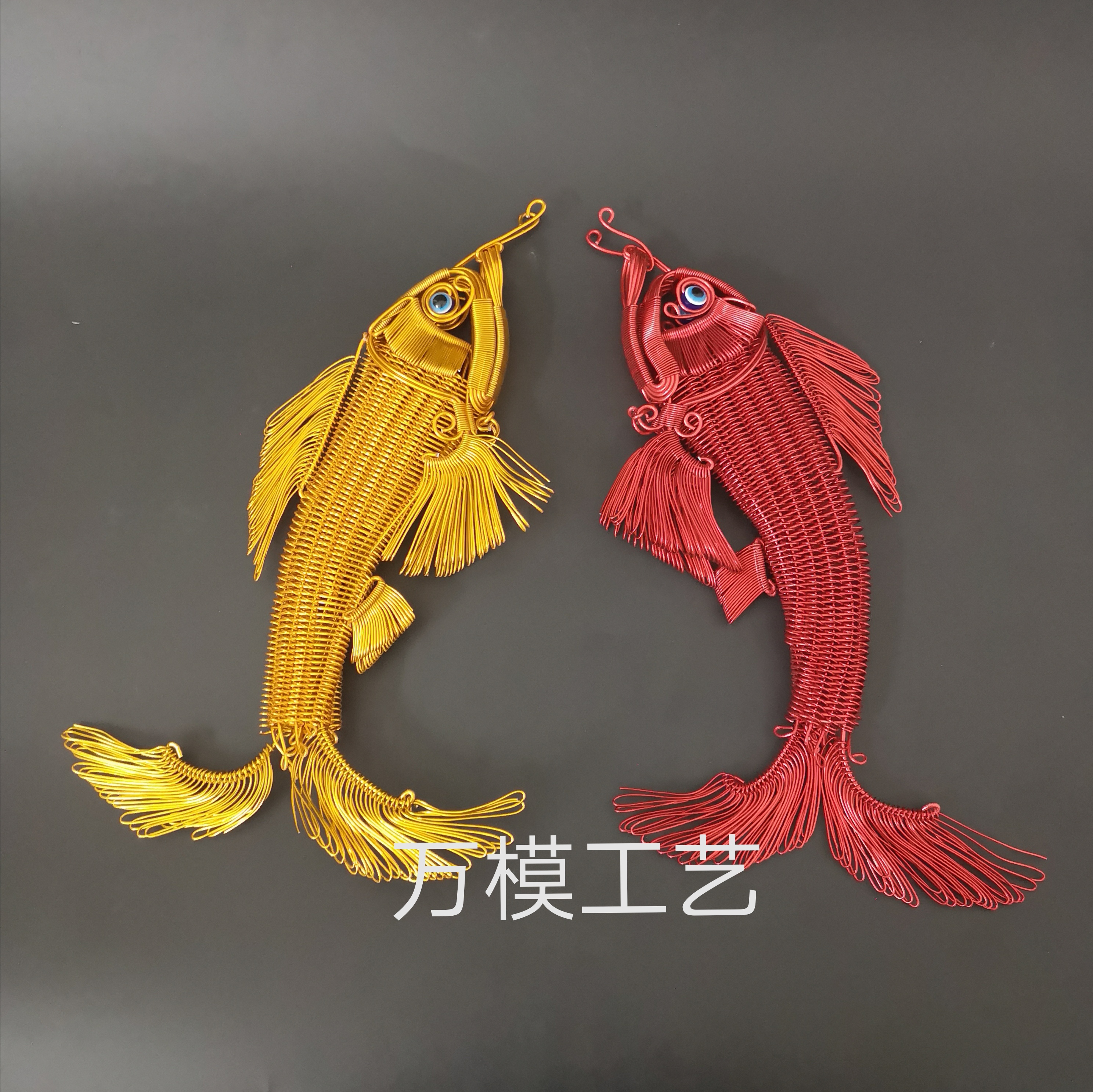 (Carp Model) Home Pendulum Decoration Decorations RICH AND EXPENSIVE YEARS Aluminum Wire Craft Gift Hem Accessories