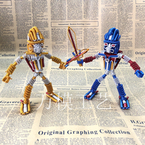 (Small Optimus Prime A) Handmade Little Hornet Robot Handmade Aluminum Wire Home Decoration Wandie Process