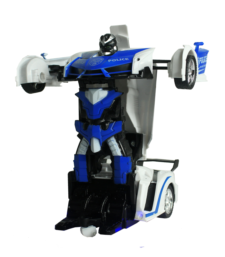 Điều khiển từ xa biến dạng xe sạc điều khiển từ xa xe biến đổi robot điện điều khiển từ xa xe cảnh sát xe trẻ em đồ chơi xe hơi ô tô đồ chơi trẻ em