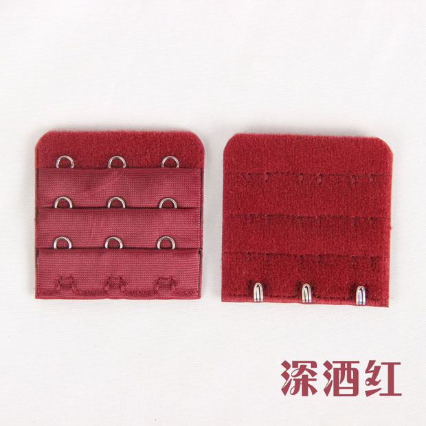 Thương hiệu đồ lót thứ hai khóa mở rộng Bra ba hàng và ba khóa Trung bình khóa ba hàng rộng 5CM dài khóa màu đen - Móc treo khóa nơi rộng áo lót