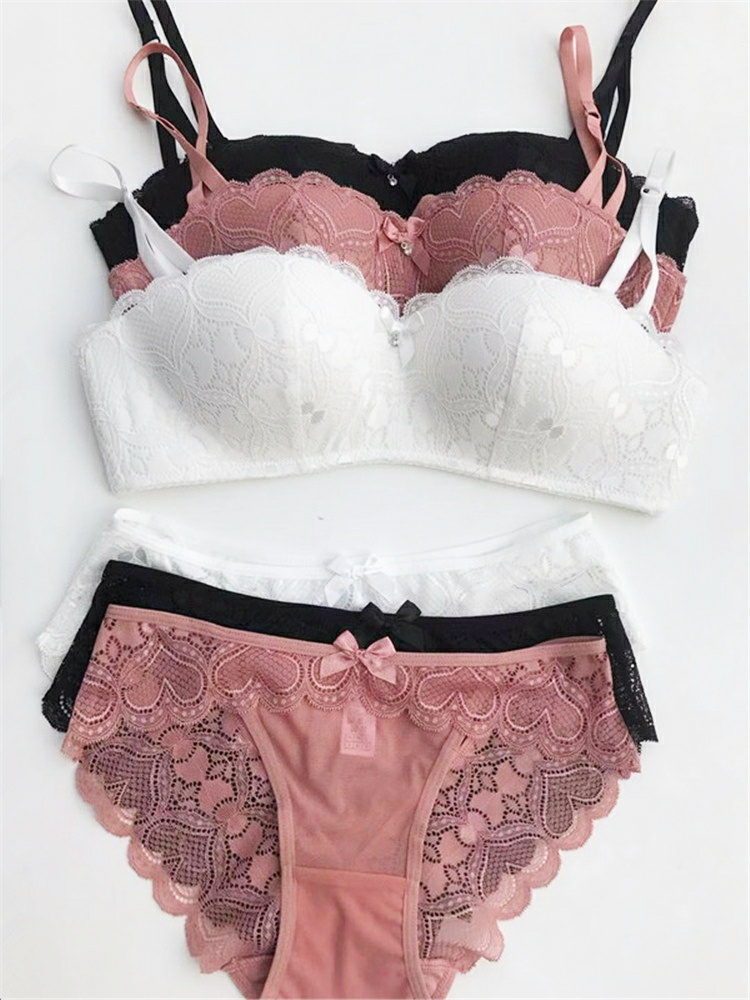 Meritocratic girl lace No steel ring No shoulder strap lingerie suit Sexy silk with underwear fresh memes to collect the secondary milk