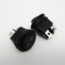 6A black 4 feet 2 stalls KCD1-224 open pore 20MM round power switch boat type switch round switch
