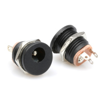 DC Power Socket Iron Foot Copper Feet Environmentally Friendly DC-022 With Thread 5 5-2 1MM Panel Mount