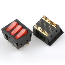 Triple 2 gear 9-pin Red 3-link boat power switch nine-foot 3-in-1 combination rocker switch