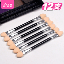 Eye makeup brush portable double Eyeshadow Stick Eyeshadow brush sponge stick disposable makeup tool female portable