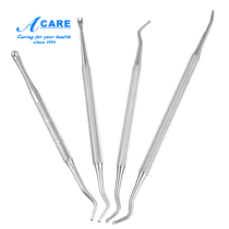 Acare Stainless steel nail groove picker Tilt picker Groove spoon insert nail clean foreign body Tilt nail tool Portable