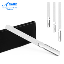 Acare stainless steel flat head nail file nail grinding strip manicure pedicure nail trimmer manicure suit