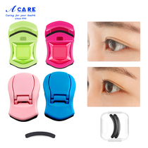 acare eyelash curling portable mini eyelash curler does not hold meat to replace silicone pad for beginners travel