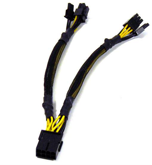 Graphics card extended line pure copper power supply connection extended switching line 10% 2 8pin 18A sets of network spot