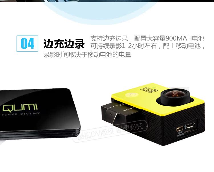 Máy ảnh kỹ thuật số 4K micro HD wifi mini lặn camera dv ghi video không thấm nước