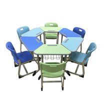 Community Street Office Coaching Class Training School Class Chairs Drawing Room Arrangement Fine Arts Color Combined Splicing Table