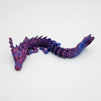 Малыш китайского дракона красного и синего цвета 13 см без драконьей бороды