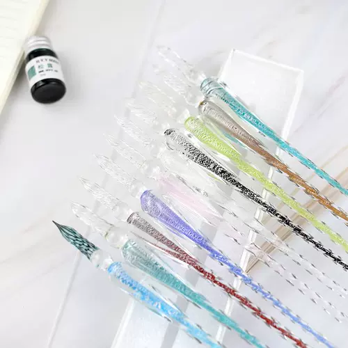 Стеклянная ручка в подарочной коробке, ретро чернила, «сделай сам», градиент, китайский стиль