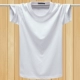 Mùa hè nam cotton thể thao giản dị áo thun ngắn tay cộng với phân bón XL rắn màu tròn cổ béo nửa áo tay áo Áo thun nam Hàn Quốc