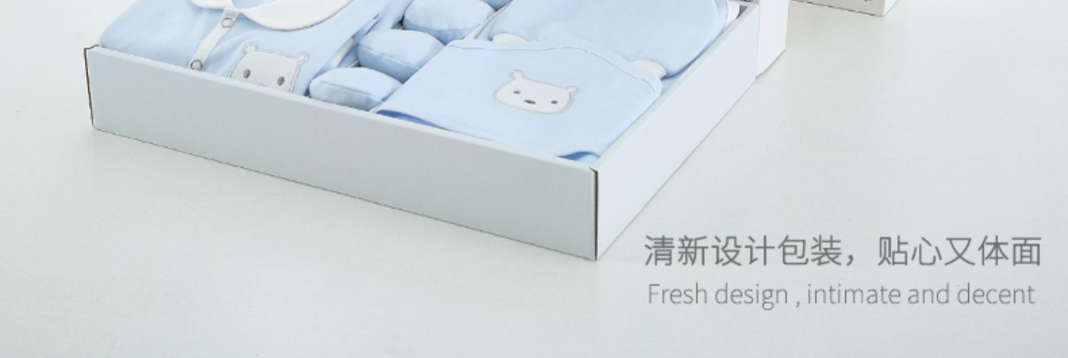 Bộ quần áo trẻ sơ sinh bằng vải cotton cho bé sơ sinh 0-3 tháng 6 - Bộ quà tặng em bé set hộp quà tặng quần áo sơ sinh cao cấp