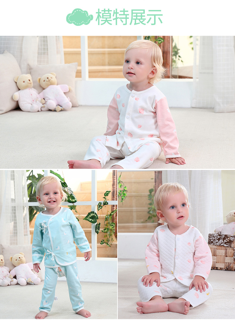 Quần áo trẻ em cotton mùa hè sơ sinh bộ quà tặng mùa xuân và mùa thu bé sơ sinh trăng tròn bé nguồn cung cấp thai sản