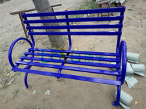 Park chair Leisure chair Community recliner Outdoor chair Outdoor path Red wooden chair factory direct sales