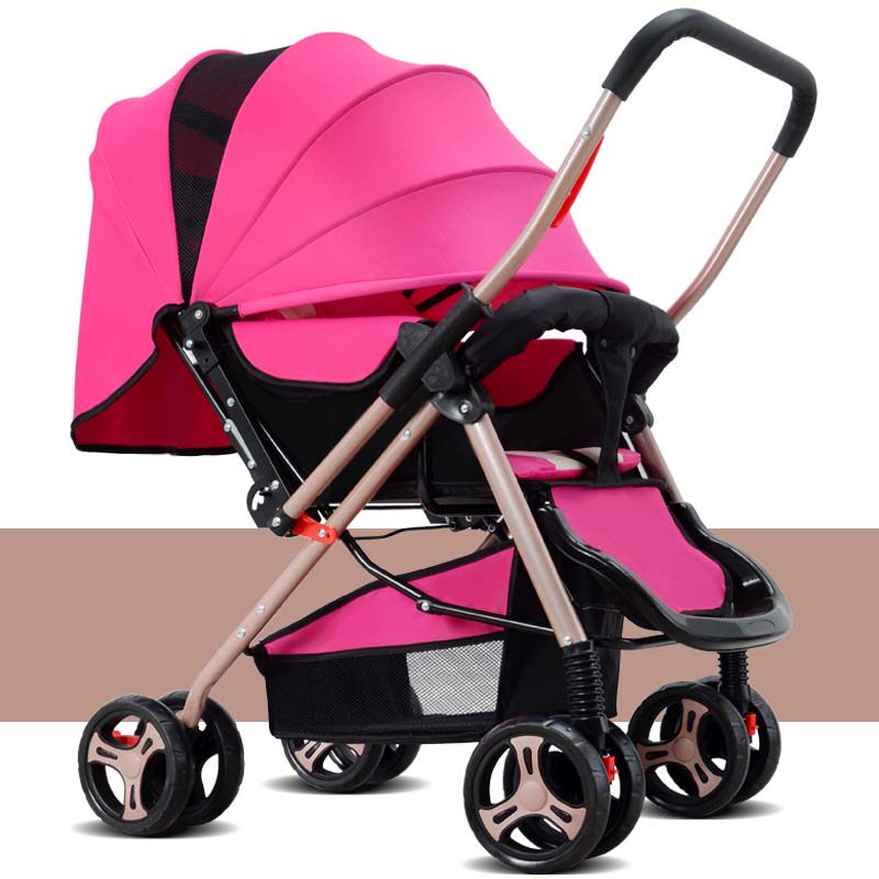 Baby cart can take the baby's umbrella car BB shock avoidance belt with sunscreen double direction to facilitate the doll