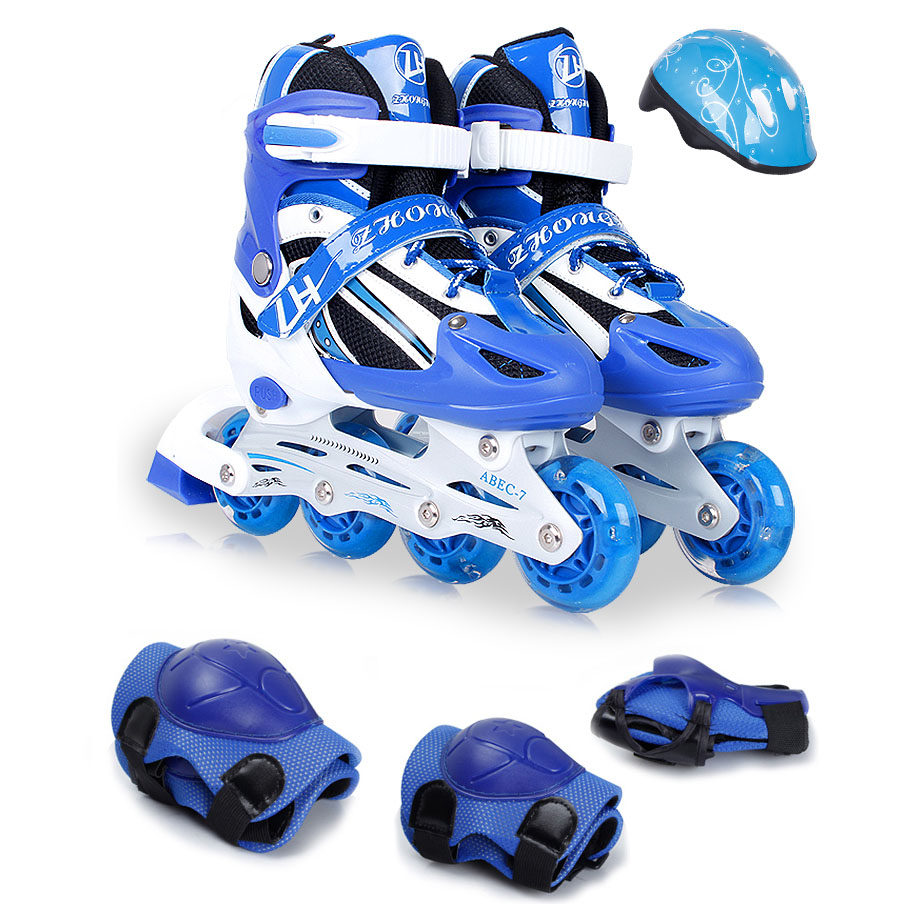 Children Remain with ice skates men and women Han khan Roller Skates Children Skate Shoes Four Wheels Skating Shoes L Beginner