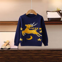 Boy sweater 2021 new handsome autumn and winter style Childrens winter style round collar cover head childlike cardiovert sweatshirt with long sleeve sweater