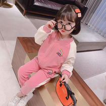 Girl suit Spring and autumn models 2022 new children 3-year-old female baby sports Two sets of foreign air 1 Childrens spring clothes