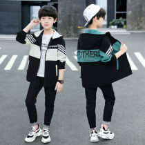 Boys jacket 2022 Spring-style foreign air CUHK Children boy Spring and autumn clothes in Korean version jacket with long style of wind