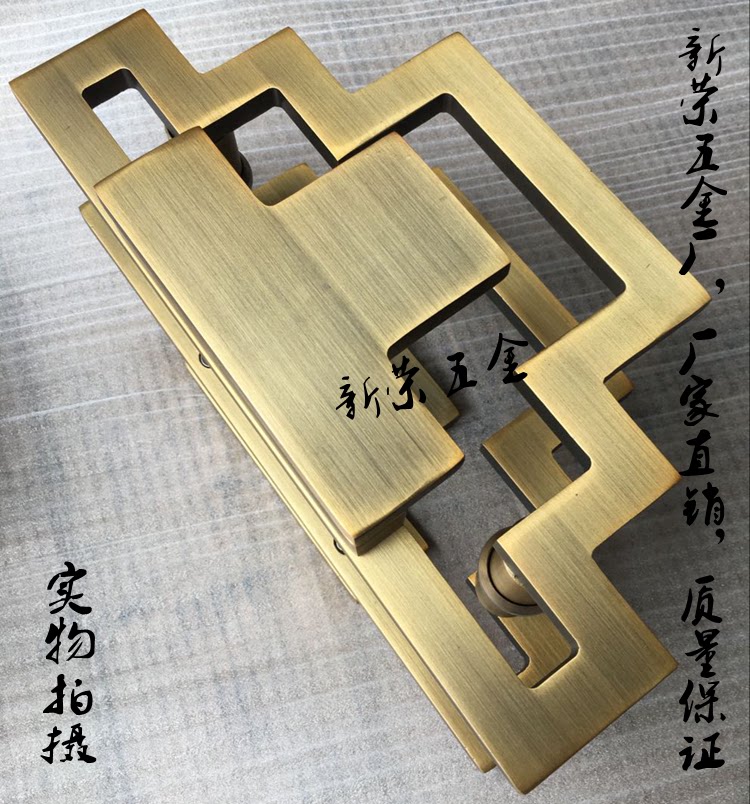 Chinese Antiquity Carving Door Handicraft Handle Handle Hotel Club Glass Door Antique Copper Handle Europe